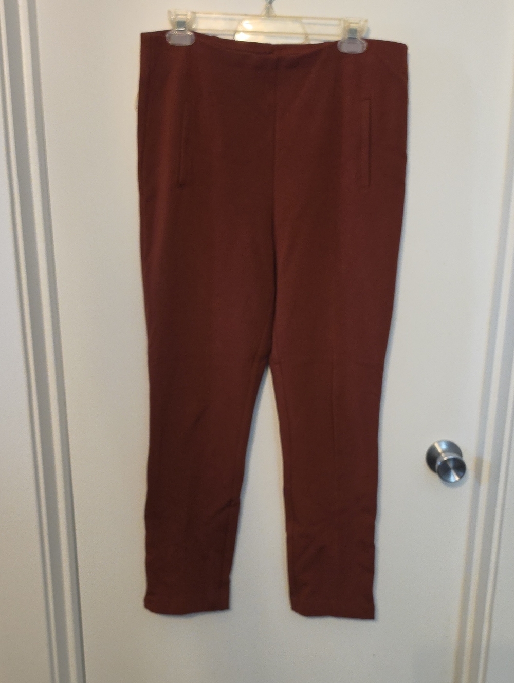 Chico's Ponte Pants in Deep Rust